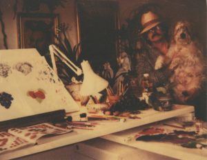 Bob Haberfield and his art desk