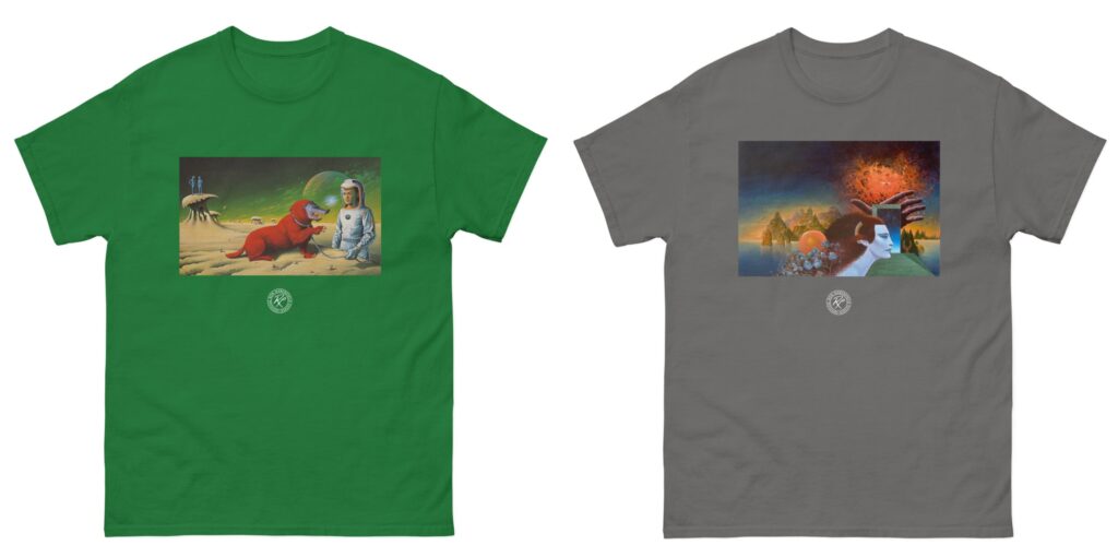 Bob haberfield's 80's science fiction and fantasy T-shirts SF2 and Stargate