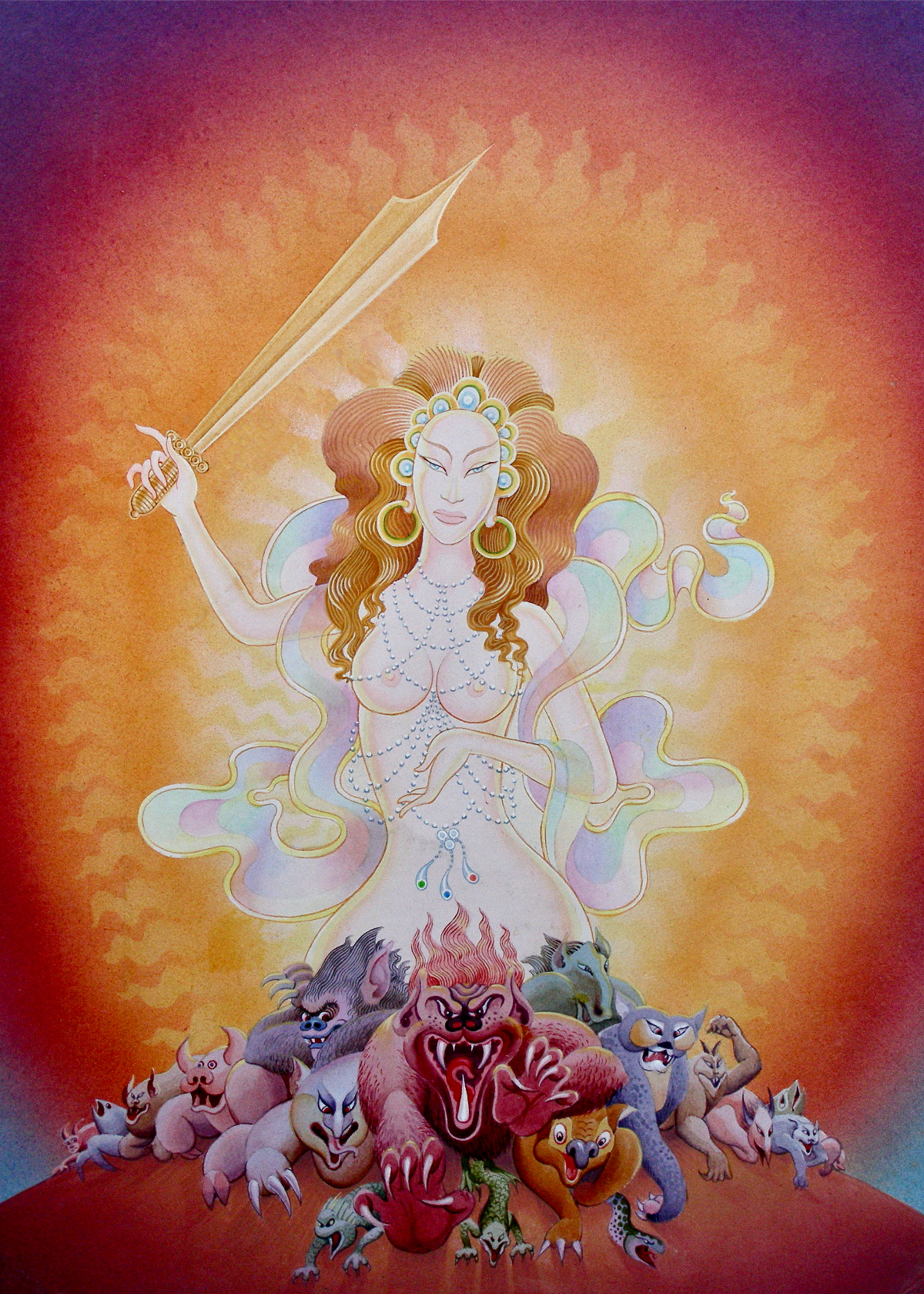 The Queen of the Swords book cover artwork by Bob Haberfield